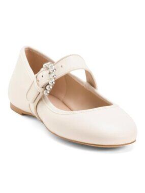 STUART WEITZMAN Leather Piper Ballet Flats